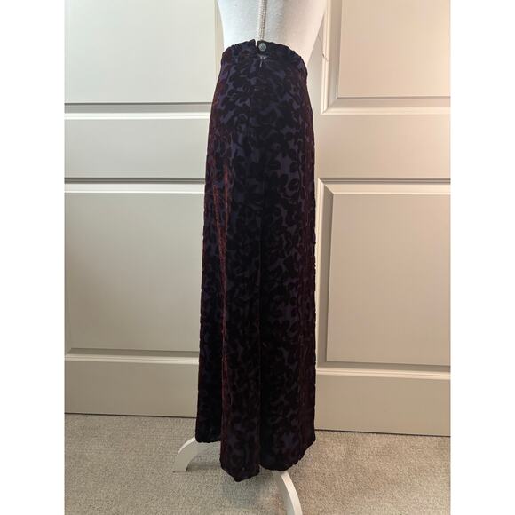 Deadstock Vintage NWT Laura Ashley Velvet Silk Maxi Skirt Whimsical Fairy - Picture 4 of 8